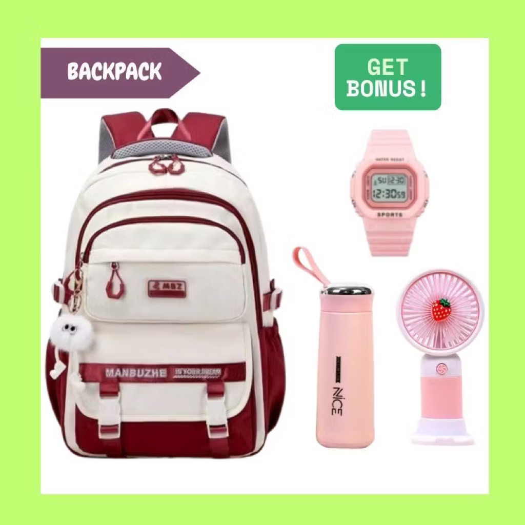 TAS ANAK SD SMP BANYAK BONUSNYA Tas Ransel sekolah anak Perempuan Model MBZ TAS sekolah Anak SD
