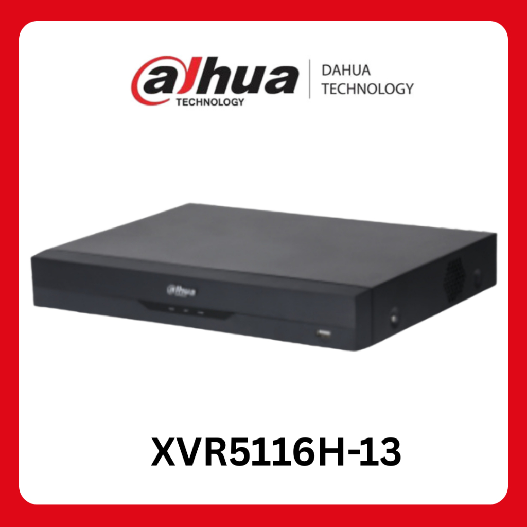 DAHUA DVR 16CH XVR5116H-I3 – 5MP 16 Channel AI HDCVI Digital Video Recorder