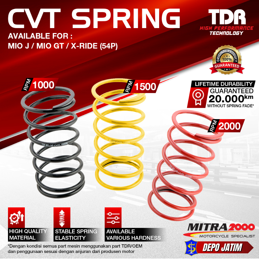 Per CVT TDR CVT Spring Mio J / Mio GT / X-Ride (54P)