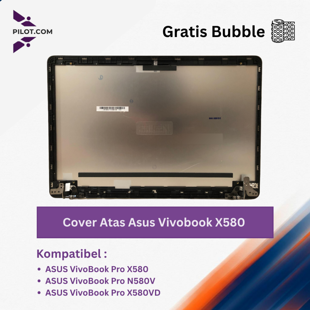 Cover Atas Laptop ASUS VivoBook X580VD X580VN N580VD N580V (Casing Atas)