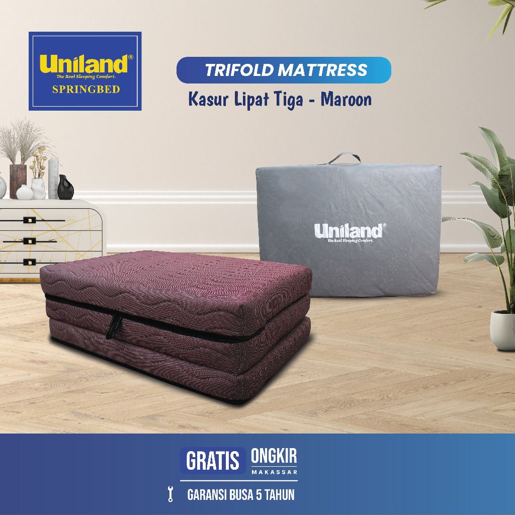 Uniland Kasur Lipat Tiga 90x200 - Busa / Gulung