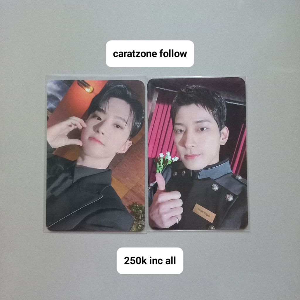 PHOTOCARD WONWOO HOSHI SEVENTEEN OFFICIAL || PC CARATZONE FOLLOW HOSHI + WONWOO