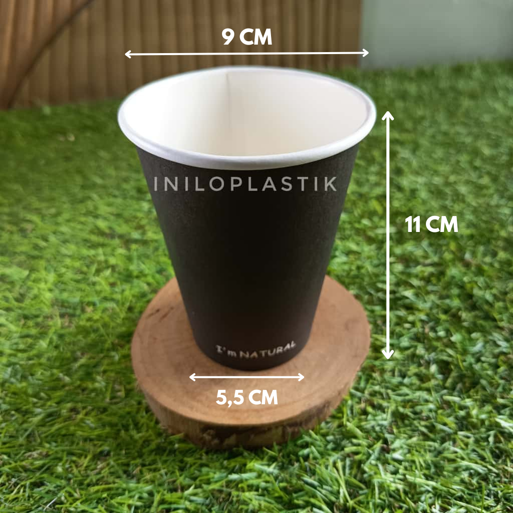 Paper Cup 12oz [25pcs] / Hot Kraft Gelas Kopi Kertas 12 oz / Gelas kertas tebal warna [25pcs]