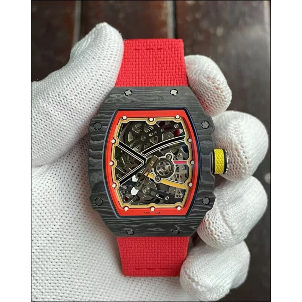 JAM TANGAN RM67-02 CARBON BLACK TOURBILLON SWISS MATIC WINDING DM 47MM