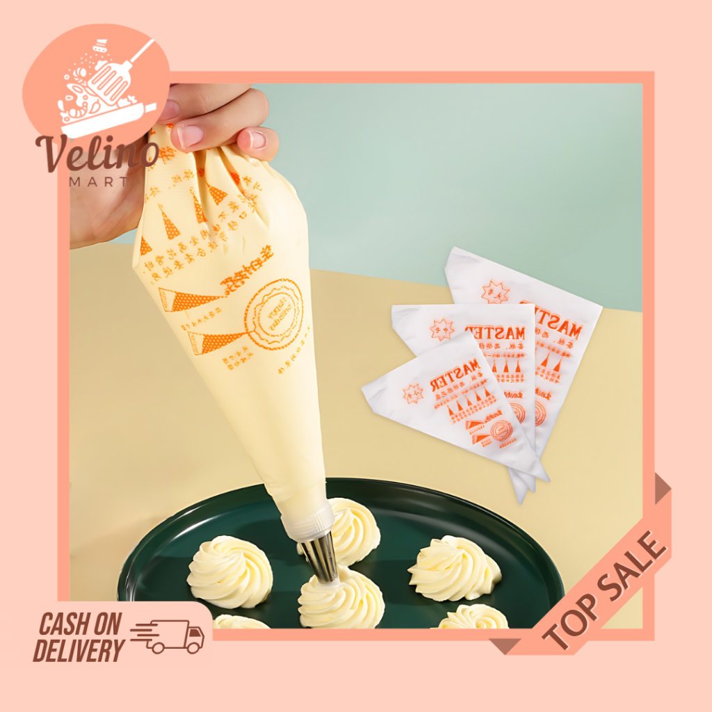 Plastik Segitiga Papping Bag Isi 10 Pcs/ Plastik Penghias Kue / Plastik Segitiga Adonan Kue