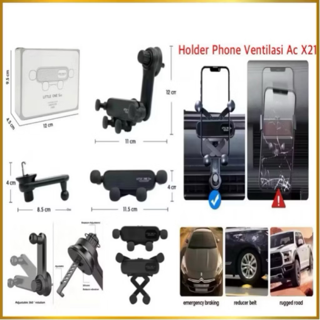 (GROSIRAN) Holder Hp Ventilasi AC Mobil X21 Phone Vent Car Mount Holder Ventilasi AC Mobil