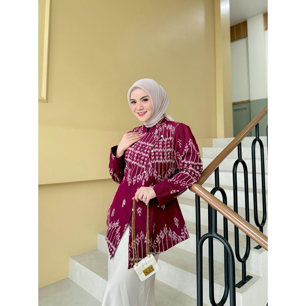 KIMONIK ATASAN WANITA TENUN / KEBAYA JANGGAN
