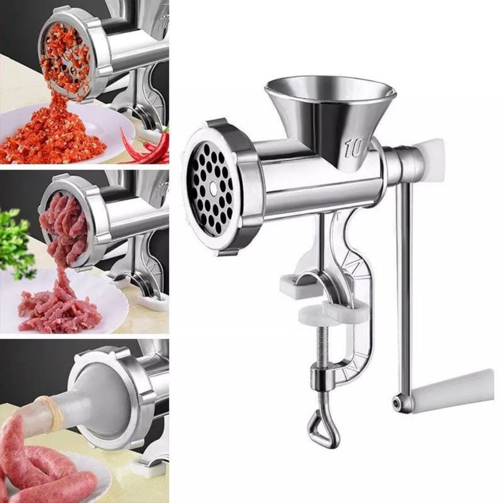 Alat Penggiling Daging Manual QME - QME Meat Mincer Professional - Alat Penggilingan Cabe Manual Tan