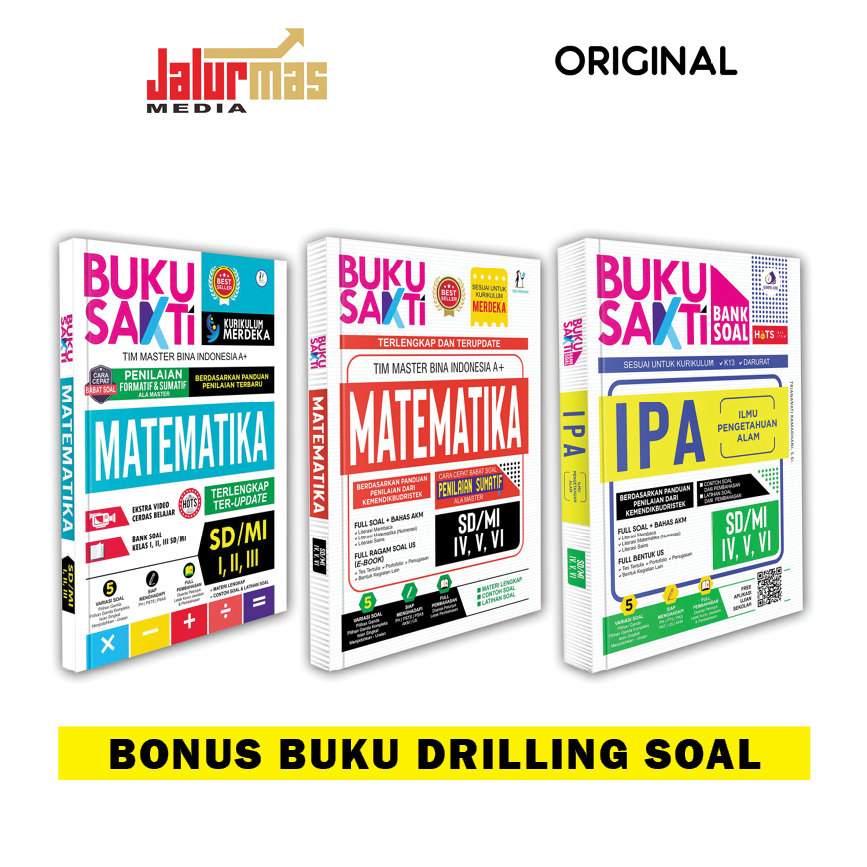 Buku Kurikulum Merdeka Bank Soal SD - Buku Sakti Bank Soal Matematika - IPA SD/MI Kelas 4, 5, 6