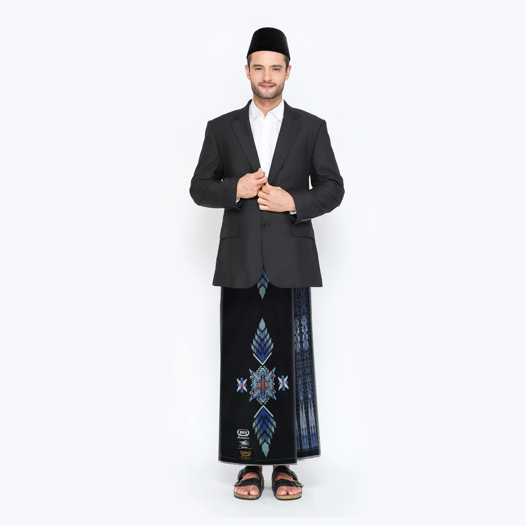 Sarung BHS Masterpiece Gold Motif M98 SEA Warna Hitam Biru 04