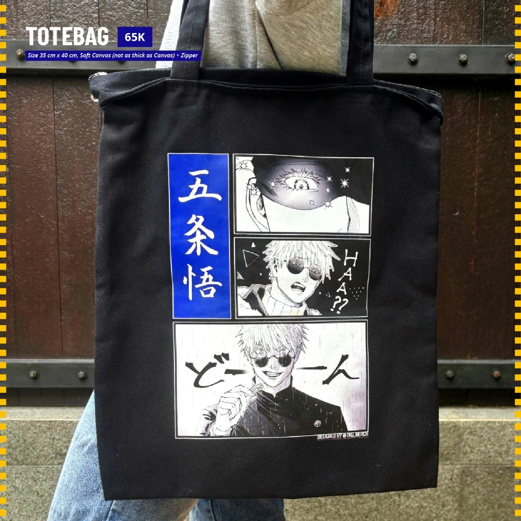 Gojo Satoru Fanart Totebag by TKG Merch