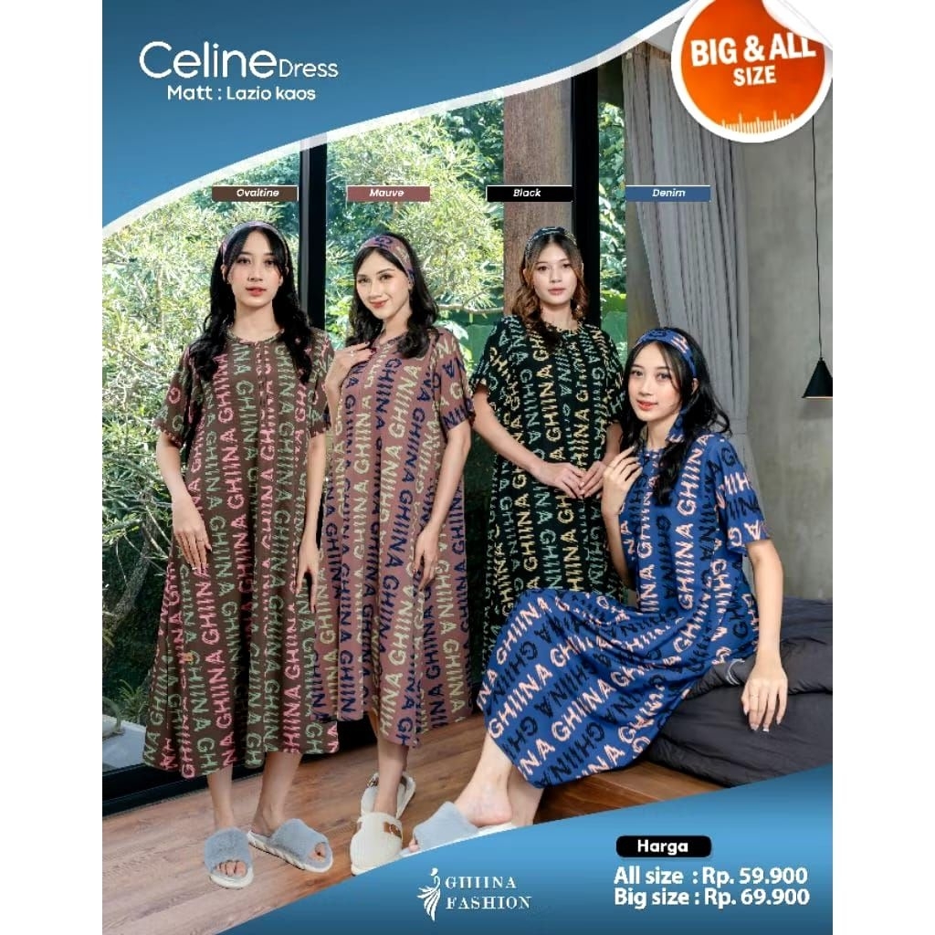 Celine Homedress Ghiina Fasion Daster