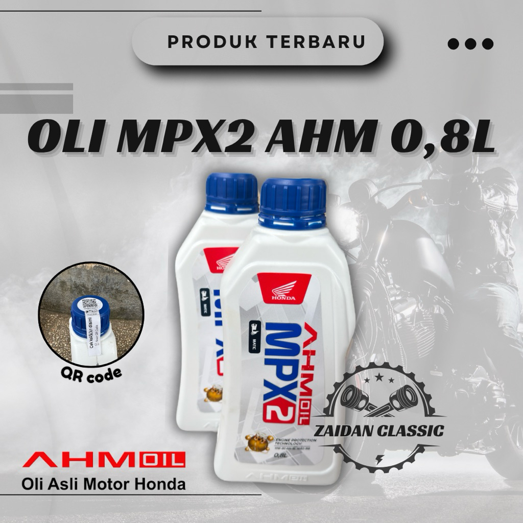Oli MPX2 AHM 0.8L Original Honda Matic Beat Vario Scoopy Genio | Oli Mesin AHM Oil Asli Astra Honda 
