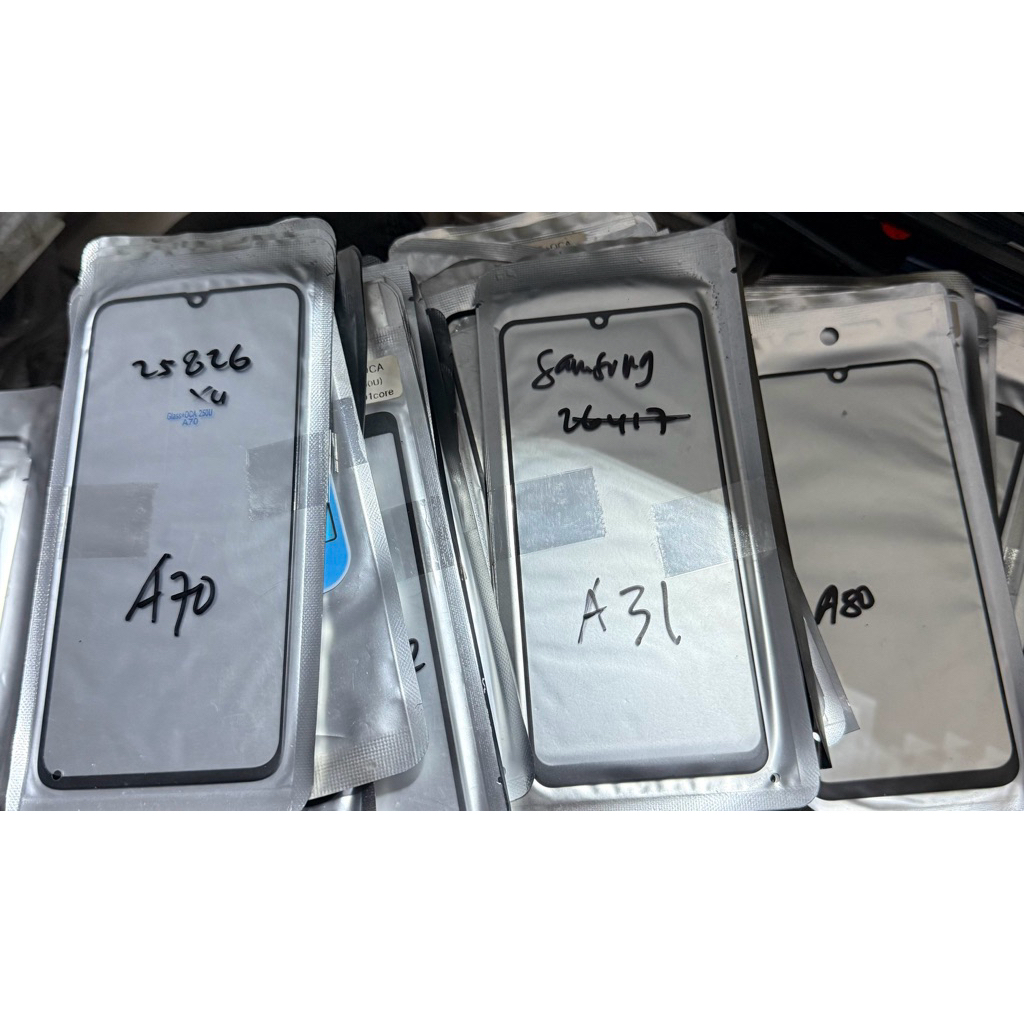 glas glass+oca/kaca lcd samsung A51/A31/A50/A20/A30S/A50S/A30/A70/A03/A03S/j800/A750/J2 pro/J260/J40