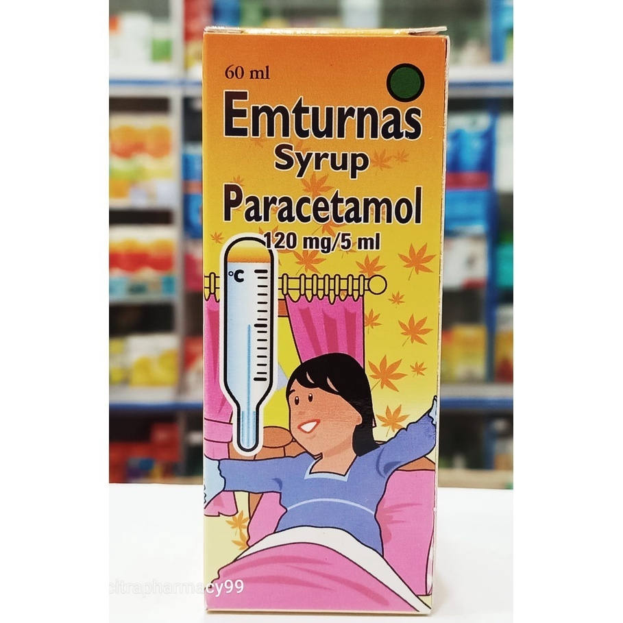 EMTURNAS PARACETAMOL (SIRUP 60ML) - MEREDAKAN DEMAM, SAKIT KEPALA ANAK
