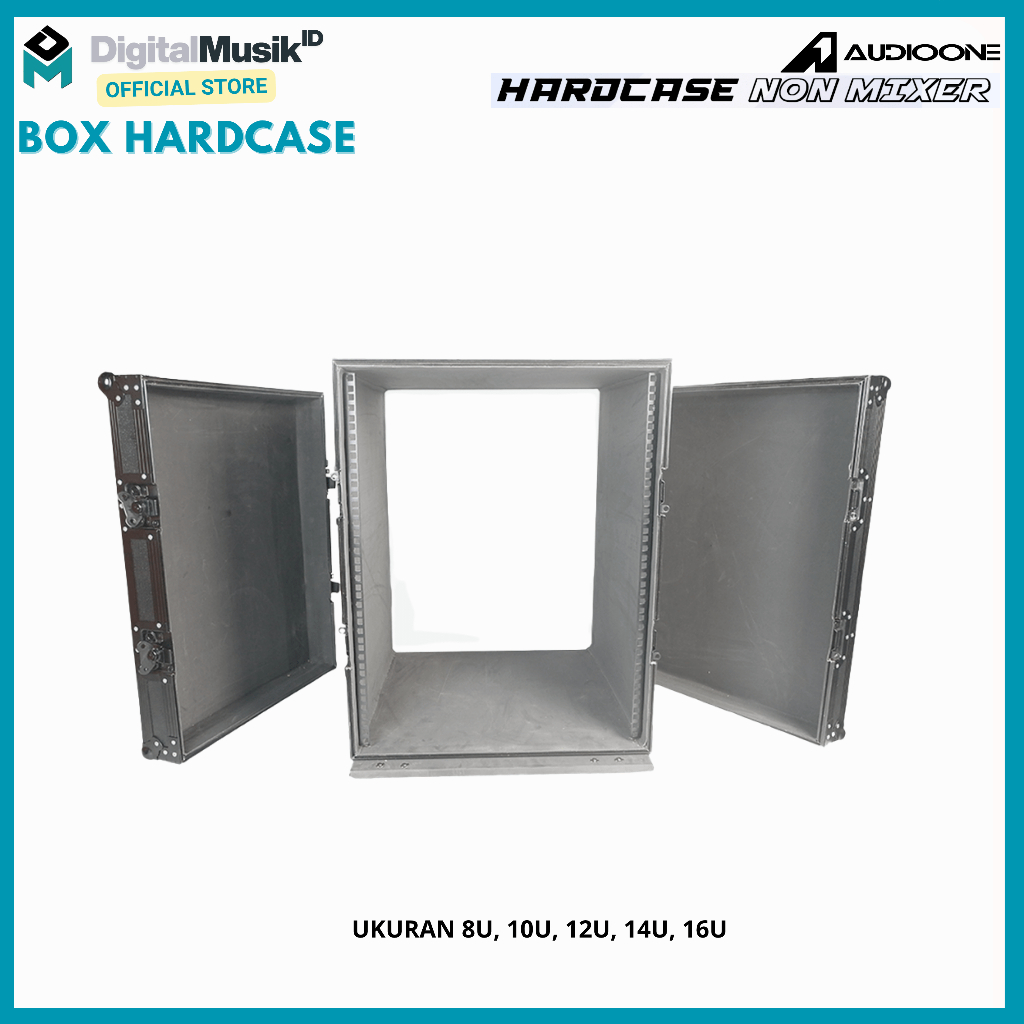 DIGITAL MUSIK Box Hardcase Non Mixer 8U 10U 12U 14U 16U Rak Box Audio Sound System List Hitam I DM