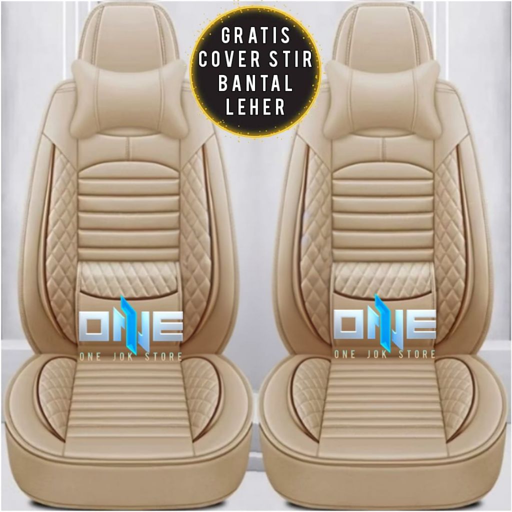 sarung jok mobil kijang LSX LGX Krista full 3 baris gratis bantal leher 2 dan cover stir