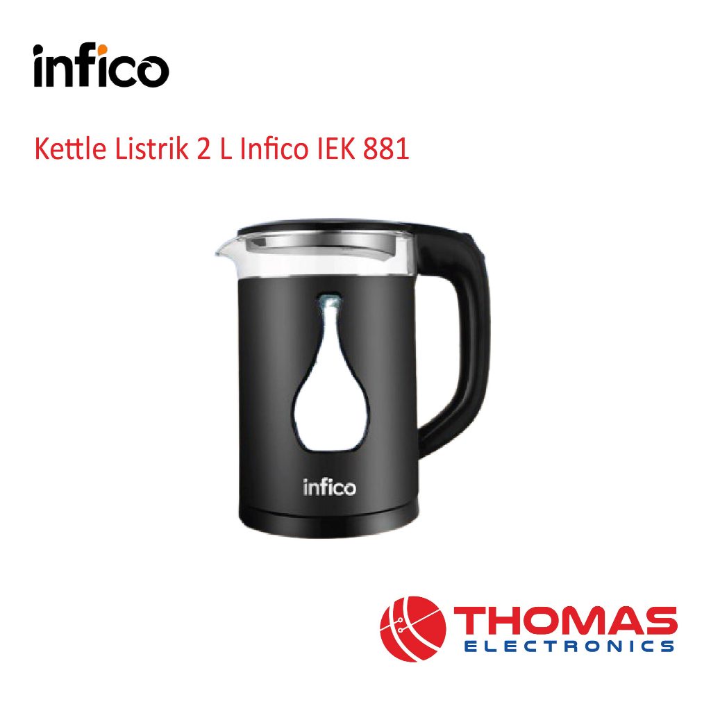 INFICO IEK-881 Teko Listrik 2 Liter Stainless Steel 400W