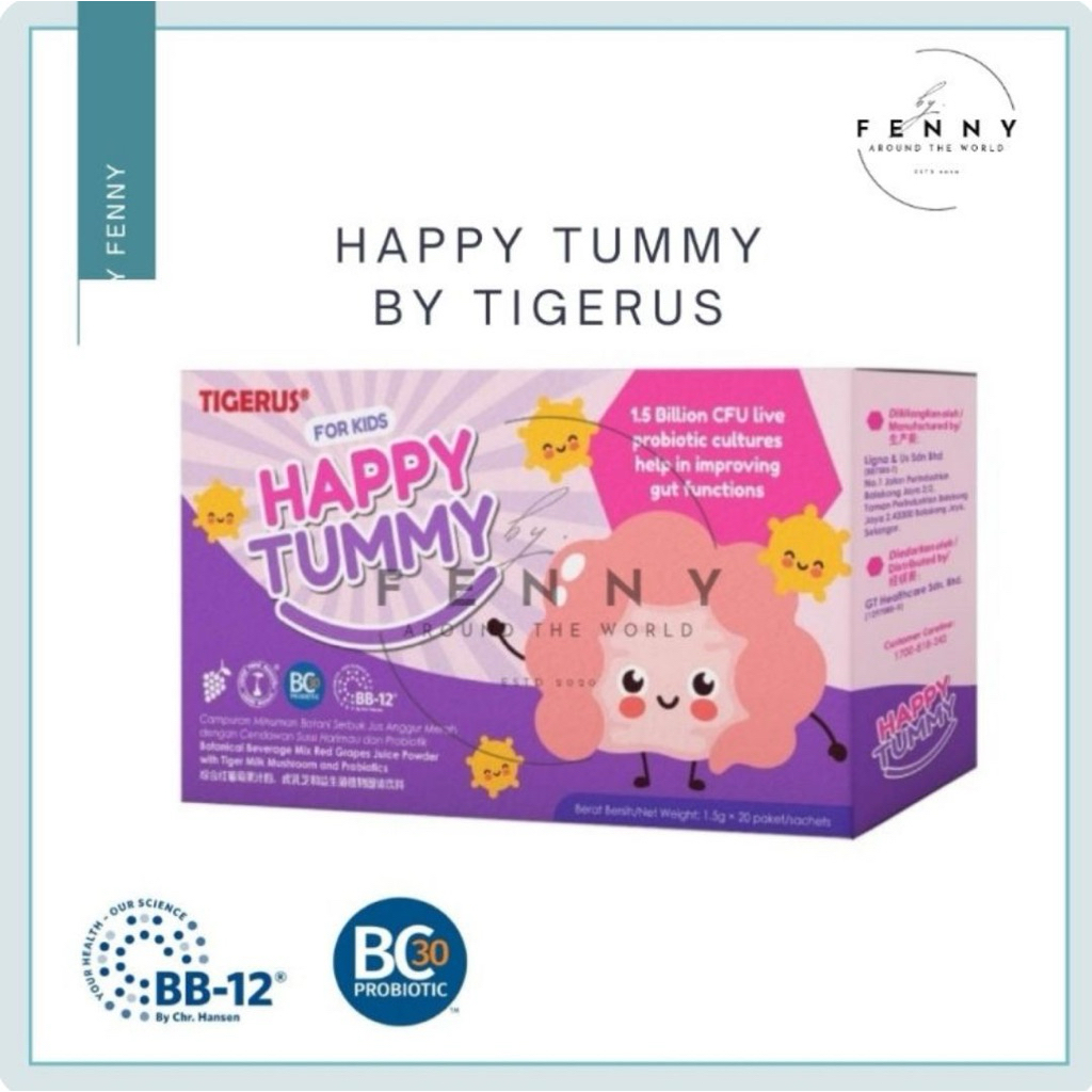 TIGERUS - HAPPY TUMMY PROBIOTIC ANAK - Original Malaysi