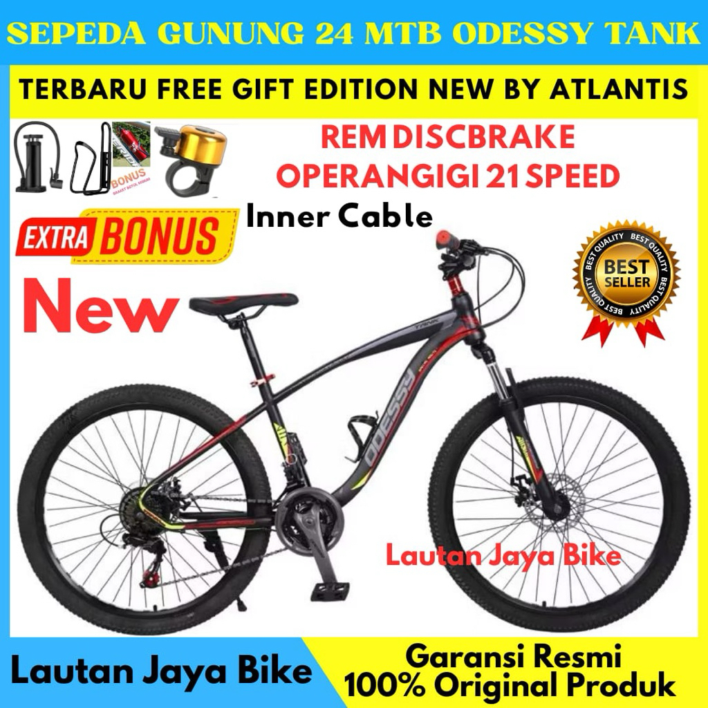 Sepeda Gunung 24 MTB ODESSY TANK Rem Discbrake Operangigi New