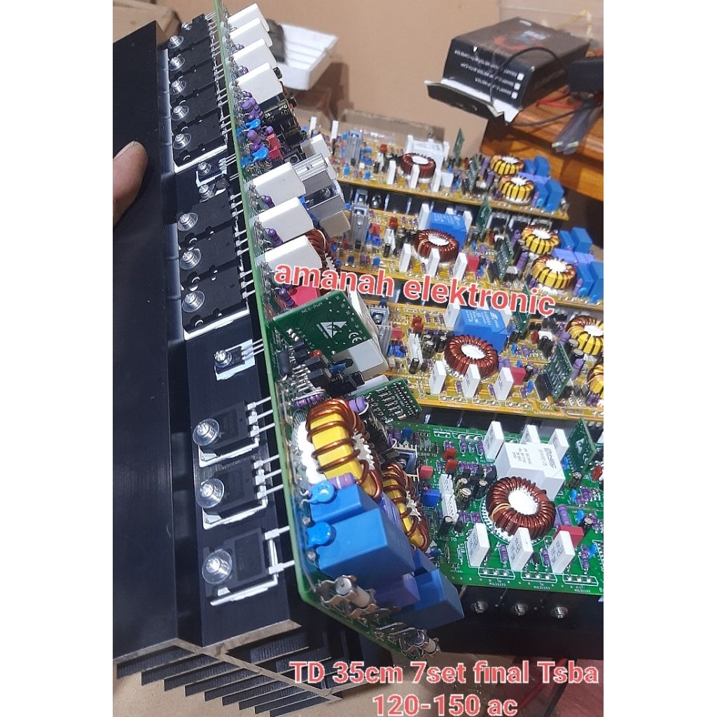 Power TD class 35cm 3u 7set final PWM sMd pendingin HITAM.isolator ceramik