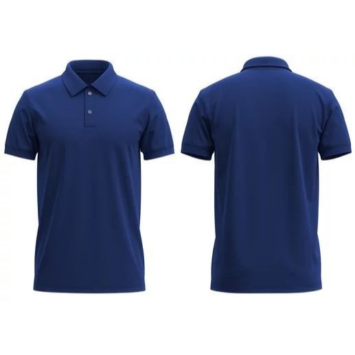 Kaos Polo Shirt Tshirt Baju Kerah Distro Navy BiRU DONGKER banyak warna sablon bordir polos custom i