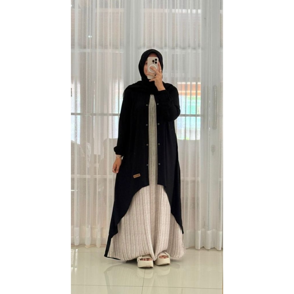 Gamis rompi twill uniqlo by nadheefa store ori