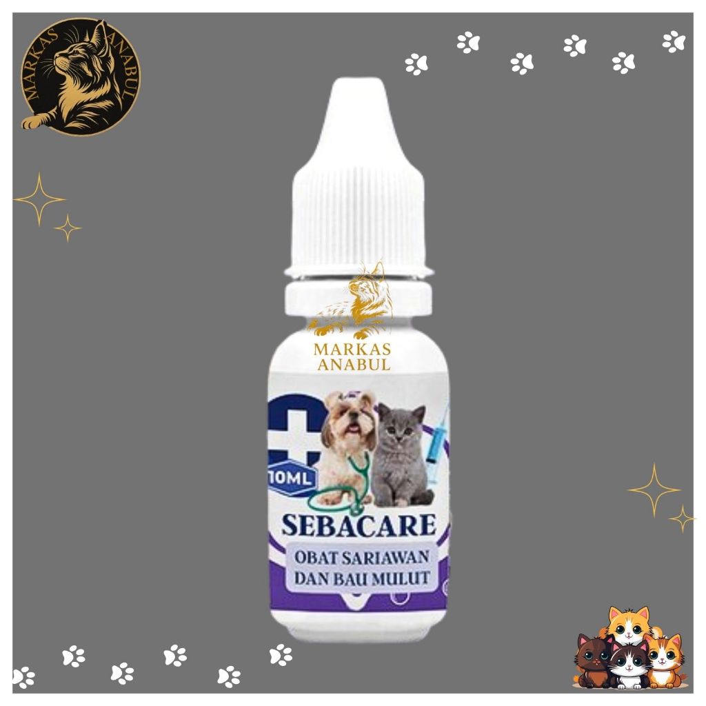 SEBACARE Obat Sariawan Kucing & Anjing 10ml - Obat Sariawan Kucing