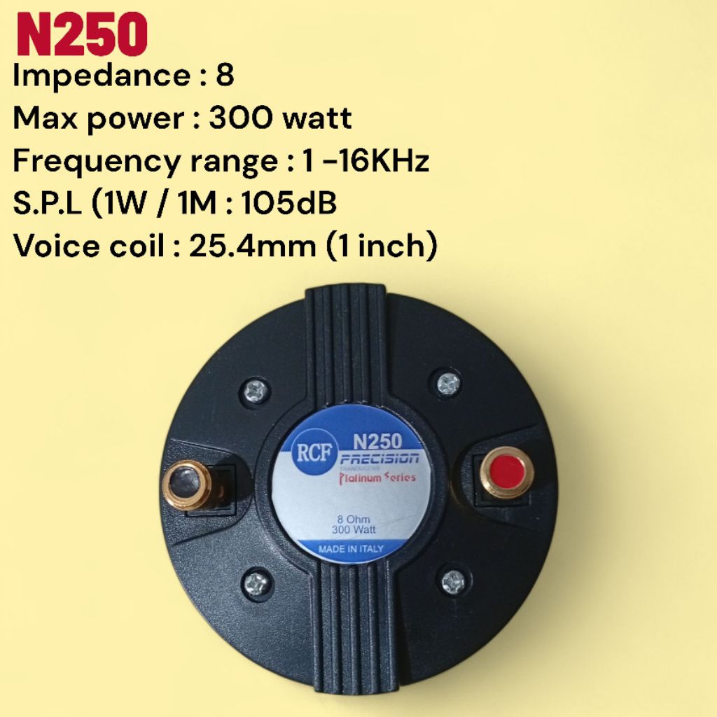 TWEETER BASSHAKER PLATINUM SERIES N250- DRIVER RCF N 250