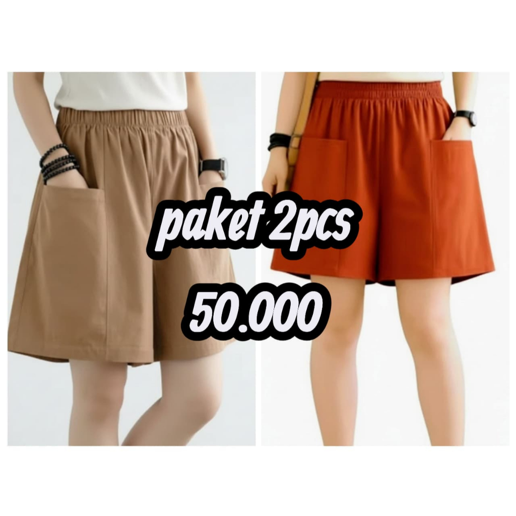 Promo Akhir Tahun Celana Pendek Wanita Highwaist terbaru