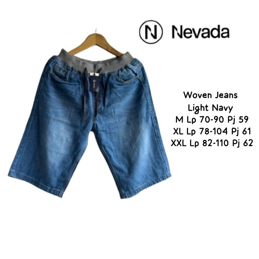 Celana Jeans Pendek Pria Merk Nevada | Woven Jeans Nevada