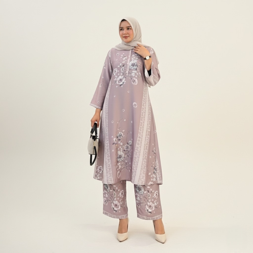 Okedashop - DELUNA SETCEL - Setelan Celana Mewah Elegan 2025