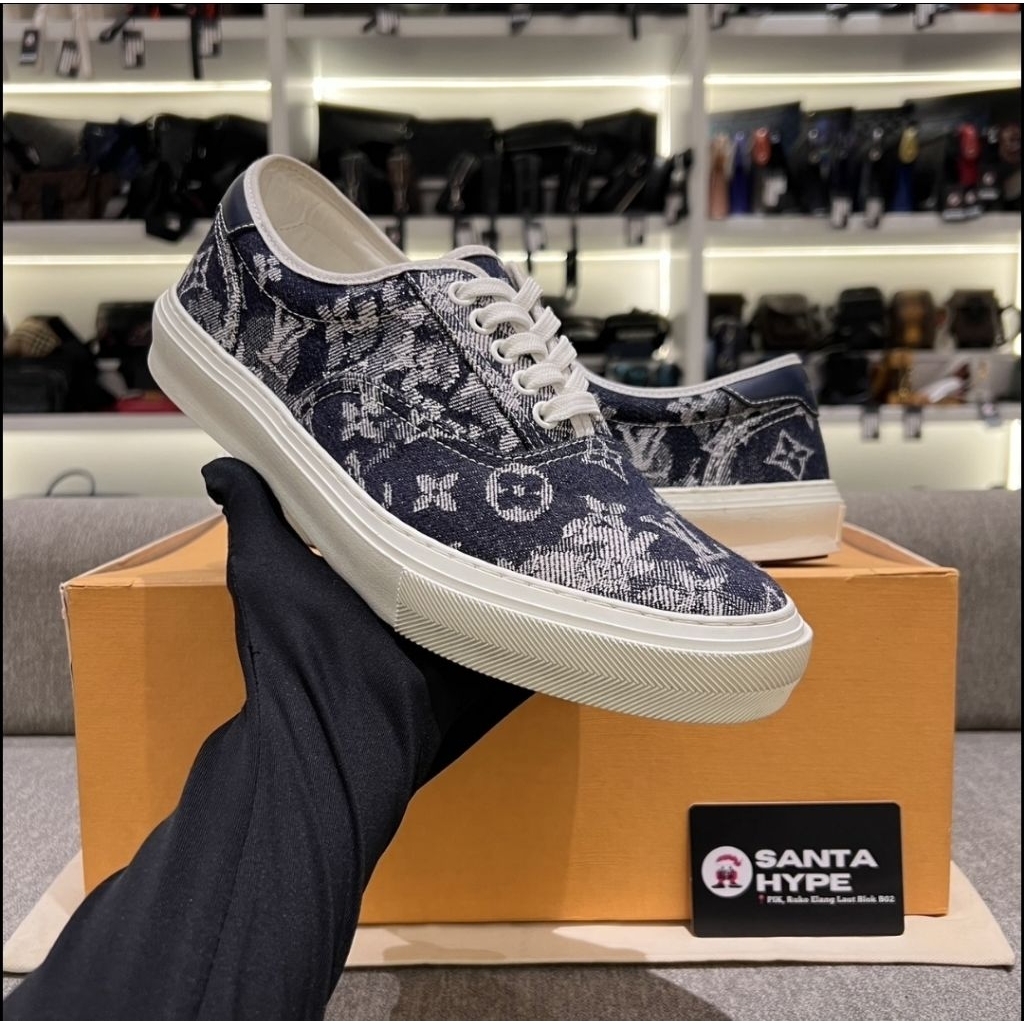 Louis Vuitton Denim Logo Sneakers *RARE*