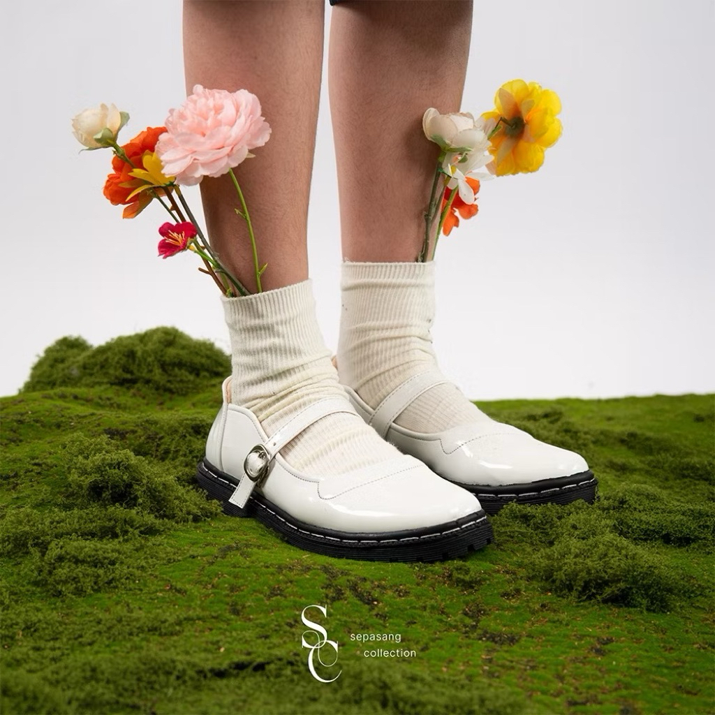 SEPASANG COLLECTION Nayda Sepatu Docmart / Loafers ullzang korean style japan shoes wanita new bukan