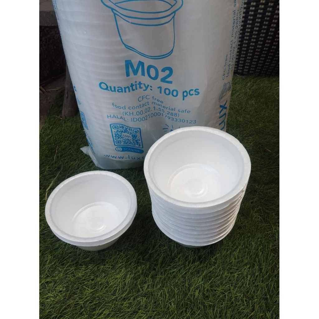 (10,15, 20,25pcs) Sterofoam Mangkok Bakso (MO2) Styrofoam Mangkok (Harga Termasuk Bublle Wrap)