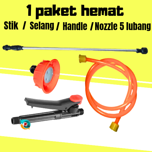 PAKET stik+selang+handle+spuyer 5 lubang sprayer elektrik stik sprayer stik semprotan hama stik semp