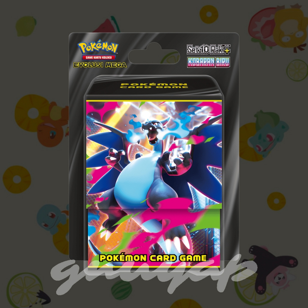 set 10 pack plus + kobaran biru MA2 inferno x M2 mega booster pack evolusi mega pokemon tcg indonesi