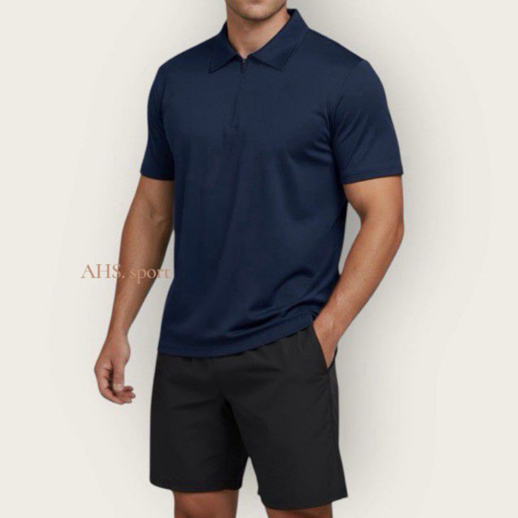 AHS - Kaos Baju Polo Shirt Polos Sport Baju Pakaian Olahraga Kerah Unisex Golf Tennis Gym running Jo