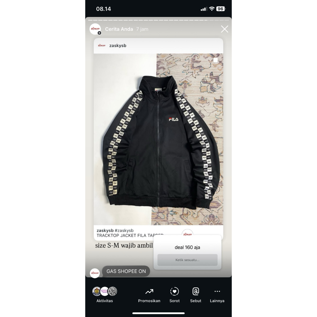 TRACKTOP FILA TAPPED