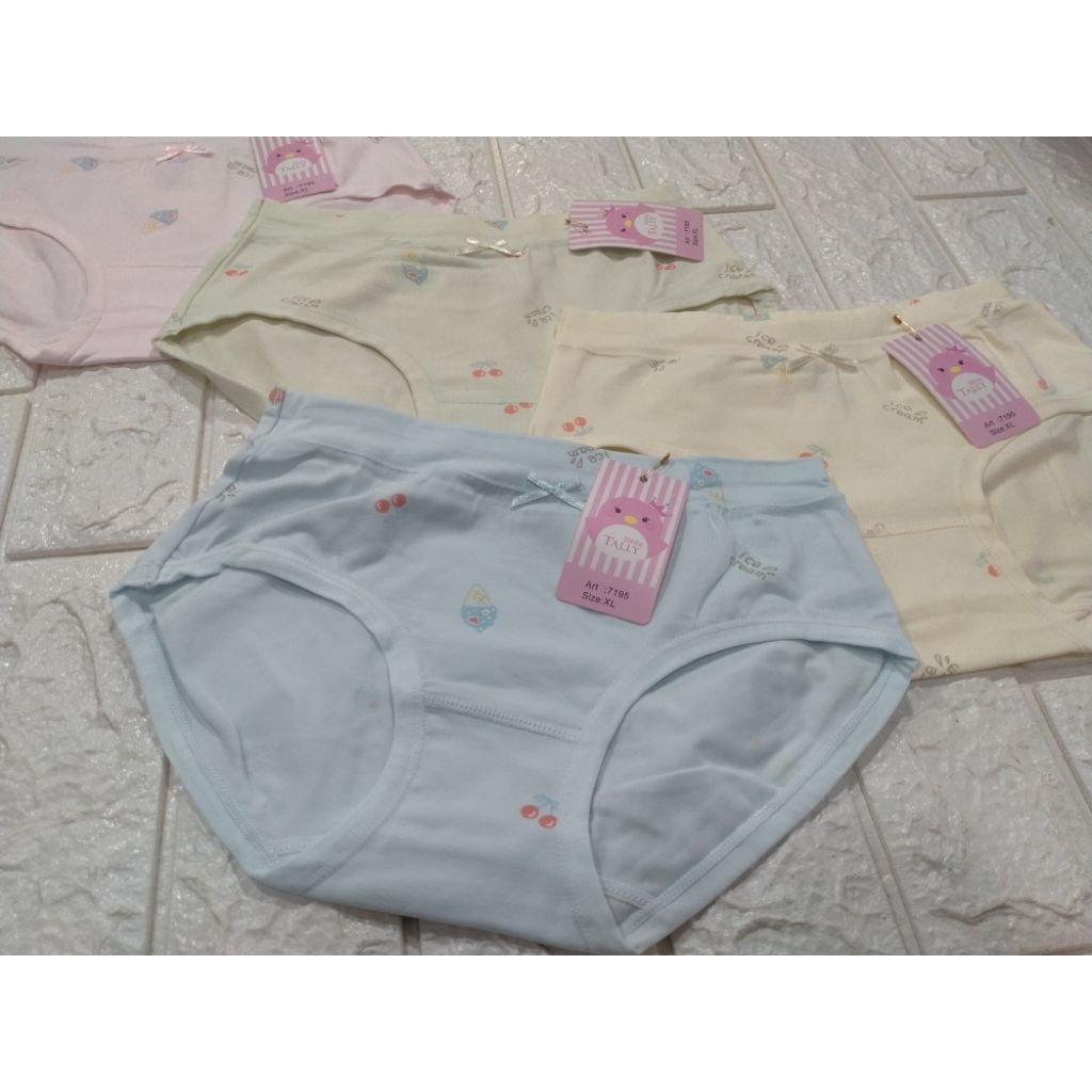 Celana Dalam Tally Kids M L XL | Cd Anak Cewek Tally import | Celana Dalam Anak Perempuan Tally Kids