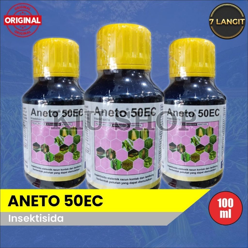 Grosir / ANETO 50 EC - 100ml / Insektisida Kontak, Lambung, Pernafasan Hama Wereng Padi / Fipronil