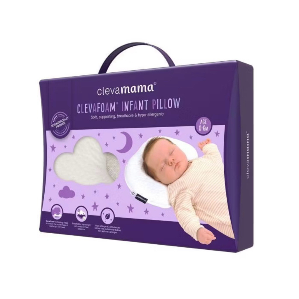 clevamama, infant pillow - bantal anti peyang bayi 0-6 bulan