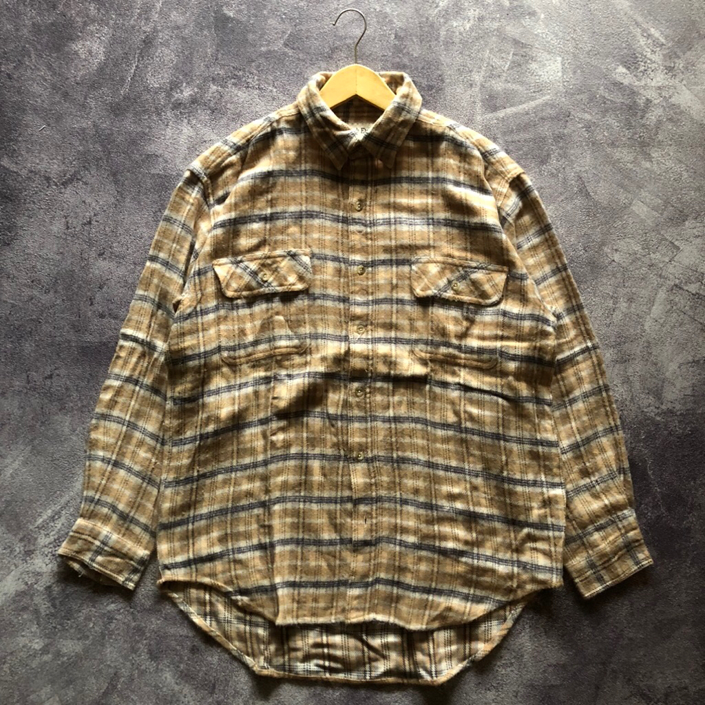 Outer Flannel Wool Ralph Eton Second Size fit L,Outer flanel wol kuning second flanel veterano secon