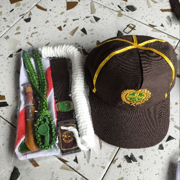paket lengkap premium atribut pramuka perlengkapan alat pramuka tk sd siaga putra putri
