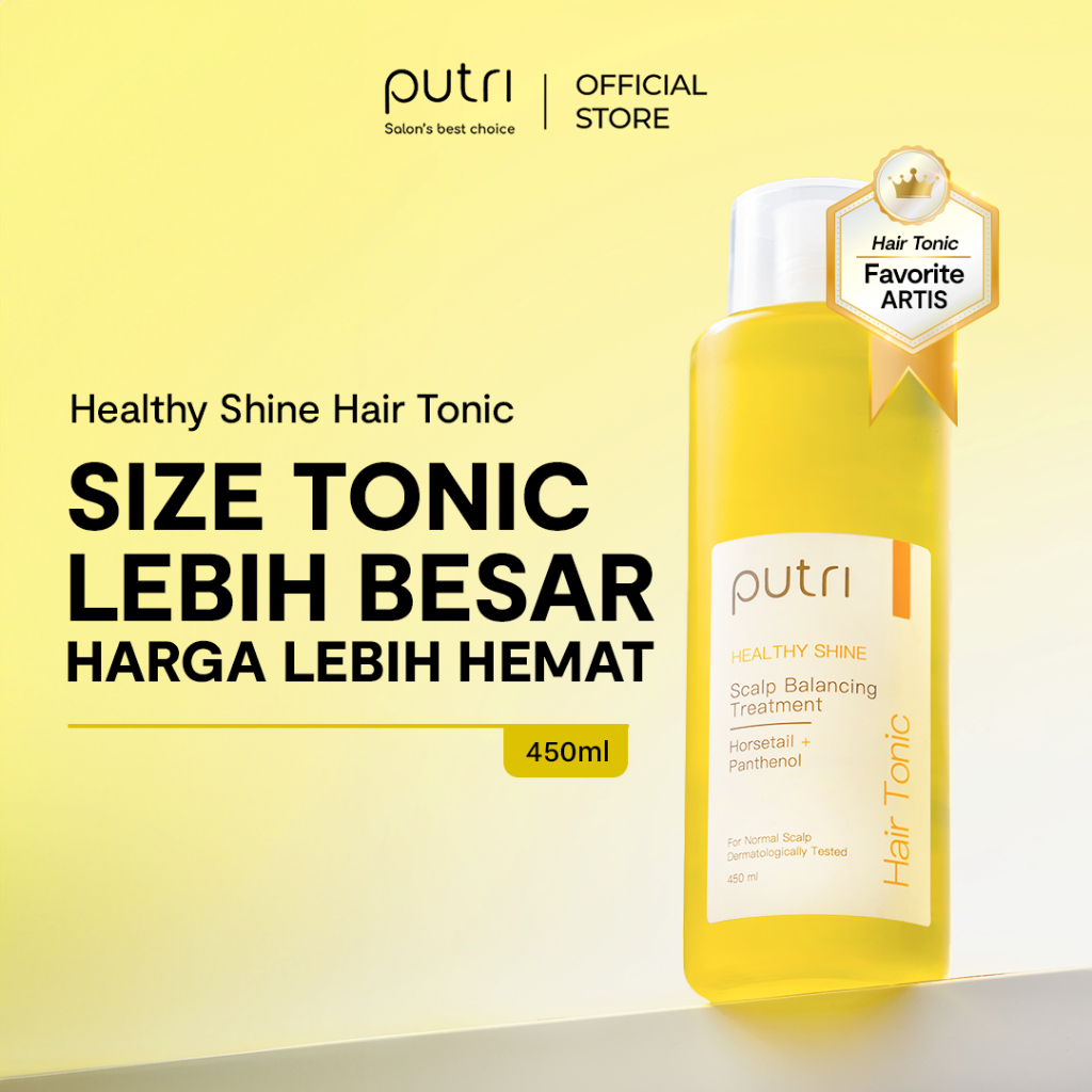 Putri Healthy Shine Hair Tonic 450mL –  Anti Rambut Kusam | Hair Tonic Wangi Tahan Lama | Tonic Ramb