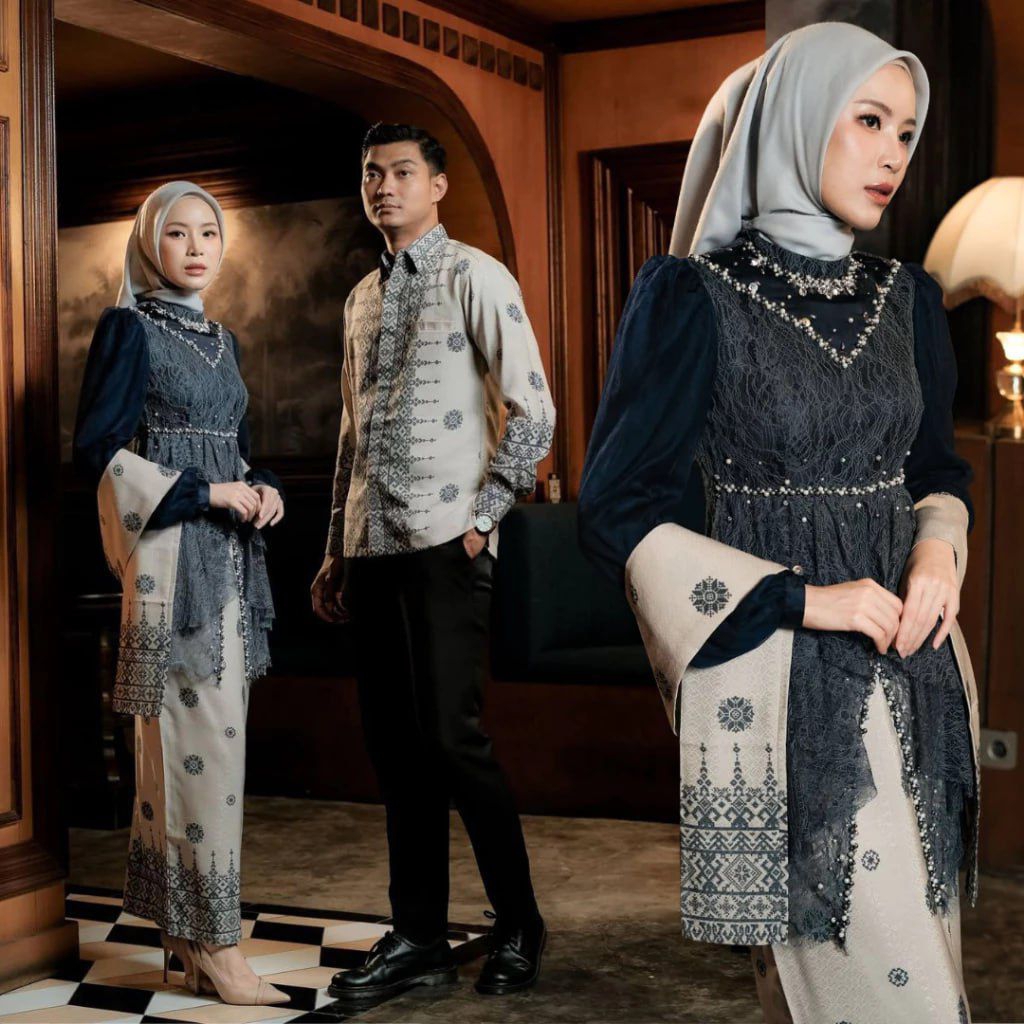 BAJU COUPLE KEBAYA BROKAT / BAJU KONDANGAN / BAJU TUNANGAN / SARIMBIT / WID BATIK / KAPEL