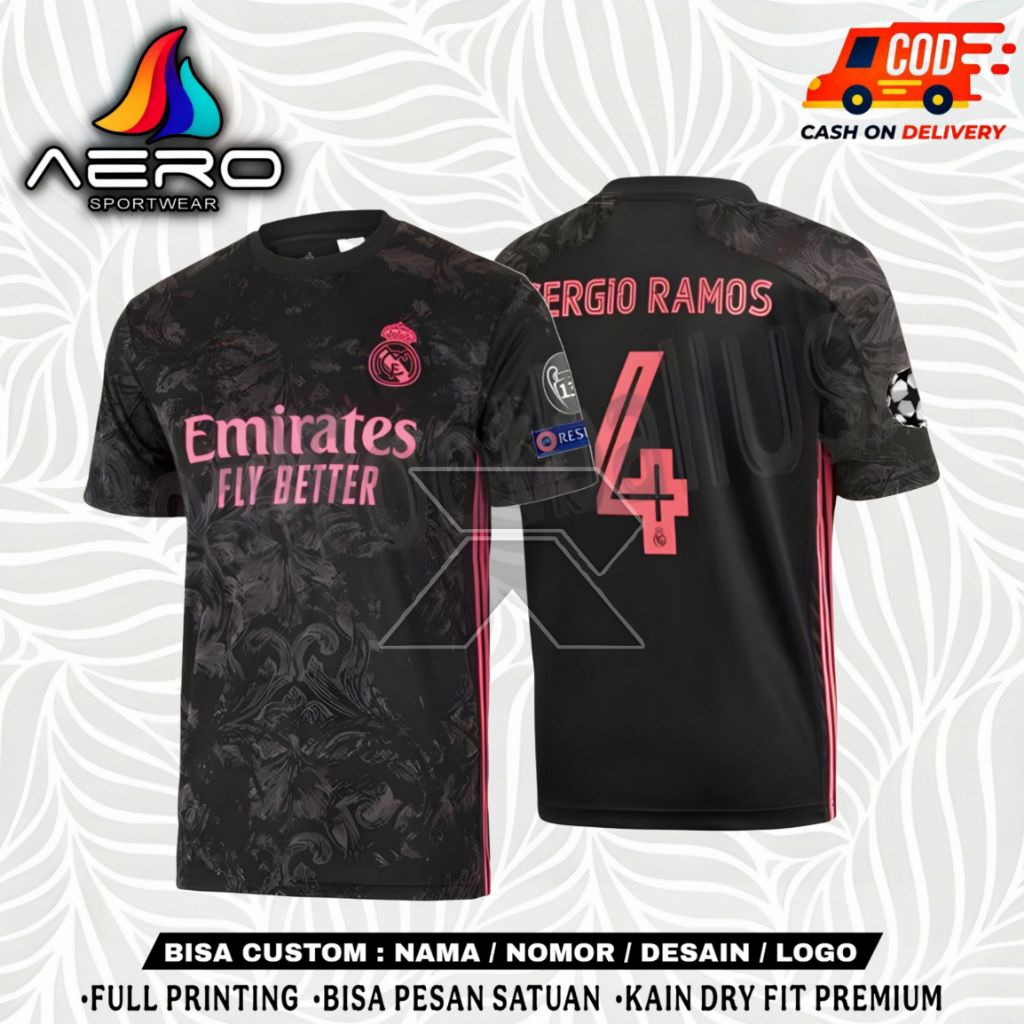 JERSEY REAL MADRID 3rd HOME 2020/2021 FREE NAMA & NOMOR