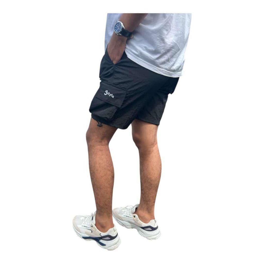 Celana Pendek Cargo Pria Wanita Cassual Santai Parasut Nylon Crinkle Anti Air || Cargo Pendek || Car