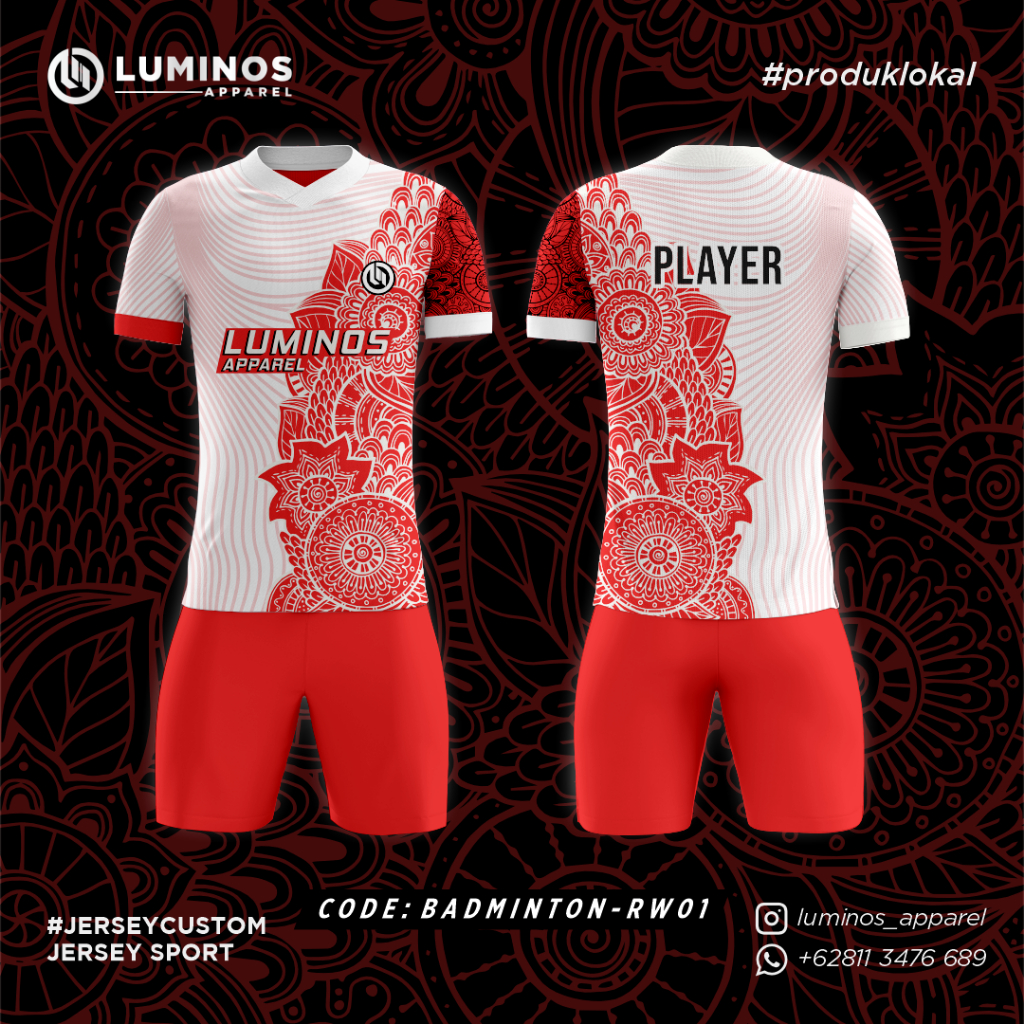 JERSEY BADMINTON CUSTOM | JERSEY BULU TANGKIS | FREE DESIGN | JERSEY MURAH | JERSEY SPORT SATUAN | B