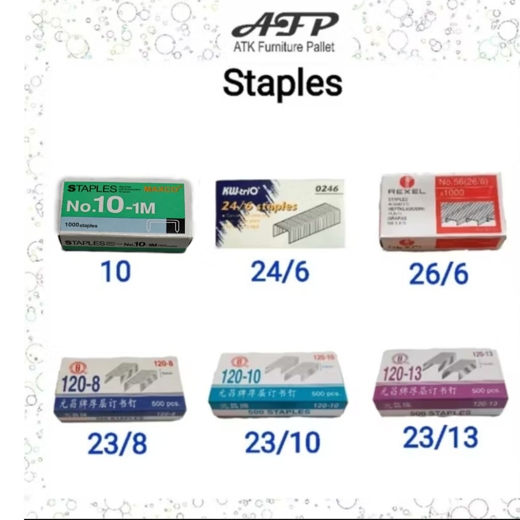 Staples 10 26 24 / 6 23 / 8 10 13 Isi Stapler